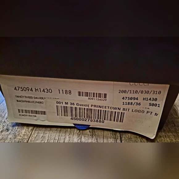 Gucci Horsebit Accent Tweed Mules - Black & Pink - Picture 2 of 6